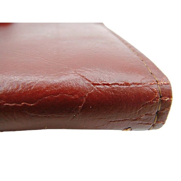 NEW Princess Gardner Dark Red Leather Bifold Wallet Card Slots Coin Purse Vtg - Picture 8 of 12